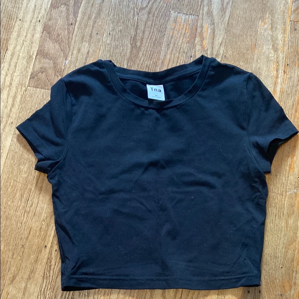 TNA Black Crop Top